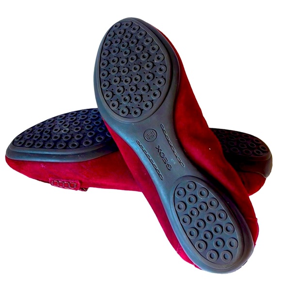 Italian burgundy suede slip on penny loafers using cutting-edge technology. - Picture 2 of 5